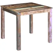 vidaXL Eettafel 80x82x76 cm massief gerecycled hout