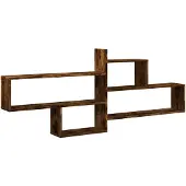vidaXL Wandschap 167,5x18x68 cm bewerkt hout gerookt eikenkleurig