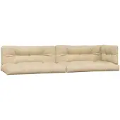 vidaXL Palletkussens 5 st stof beige