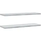 vidaXL Wandschappen 2 st 100x30 cm roestvrijstaal zilverkleurig