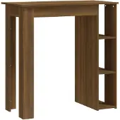 vidaXL Barkruk met plank, bruin eikenhout, 102x50x103,5 cm, houtvezel