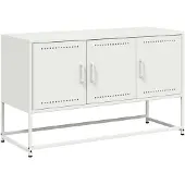 vidaXL Tv-meubel 100,5x39x60,5 cm staal wit