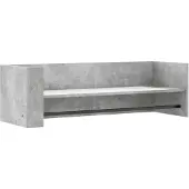 vidaXL Wandschap 100x35x30,5 cm bewerkt hout betongrijs