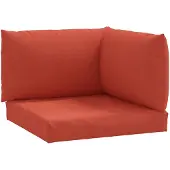 vidaXL Palletkussens 3 st stof gemêleerd rood