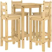 vidaXL 5-delige Barset massief grenenhout