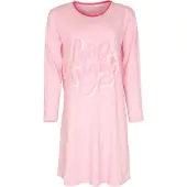 Temptation Dames Nachthemd - Bigshirt - Goodnight Tekst - Roze - Maat S