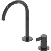 Ivy Aia Wastafelkraan Pact Coldstart 2-gats Zwart Chroom PVD