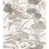 Dutch Wallcoverings - Tapestry Lotus Pond Grey - TP422701