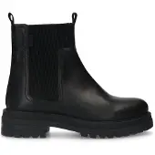 Manfield Zwarte leren chelsea boots | Maat 39