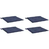 vidaXL Palletkussens 4 st 50x50x4 cm oxford stof marineblauw