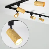 LumenXL Modern 1-fase railsysteem 3 meter zwart met eiken houtlook - Loek