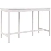 vidaXL Bartafel 180x80x110 cm massief grenenhout wit