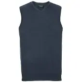 Russell athletic Russell Collection Heren Gebreid V Hals Mouwloos Sweatshirt (Franse marine)