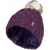 Heat Holder - Thermische pomponhoed voor dames - Paars