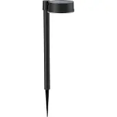 Philips myGarden Solar sokkellamp met spies | Vynce | 2700K | Rond | IP44 | Zwart