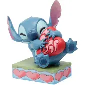 Enesco Stitch Decoratief Figuur Knuffel Hart 13x14x9 Cm