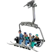 Jaegerndorfer Figuren zittend ski's 6 stuks