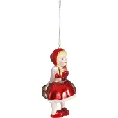 Luville Efteling Orn roodkapje l5.5b6h13cm rood