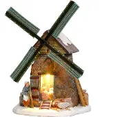 Luville Molendam Graanmolen | Adapter inbegrepen | 20 x 17 x 24,5 cm