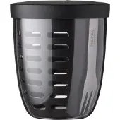 Mepal - Ellipse fruit & veggie pot - 600 ml - Incl. vorkje - Nordic black