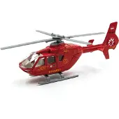 Jaegerndorfer Kerstdorp Set Helikopter Rood
