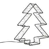 Anna's Collection Kerstboom 3D op batterijen | 26 cm | 200 leds | Warm wit
