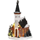 Luville Church battery operated l15xb16,5xh31cm Kerst