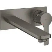 GROHE Wastafelmengkraan wand lineare new l-size tweegats hard graphite geborsteld
