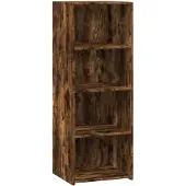 vidaXL Hoge kast 45x41x124 cm bewerkt hout gerookt eikenkleurig