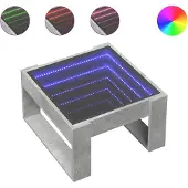 vidaXL Salontafel met Infinity LED 50x53x30 cm betongrijs