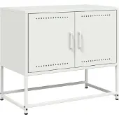 vidaXL Tv-meubel 68,5x39x60,5 cm staal wit