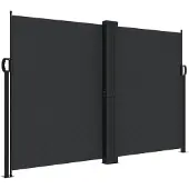vidaXL Zijmarkies, uitschuifbaar, zwart, 160x600 cm