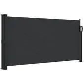 vidaXL Windscherm uittrekbaar 100x500 cm zwart