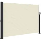 vidaXL Windscherm uittrekbaar 140x300 cm crèmekleurig