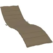 vidaXL Ligbedkussen 200x60x4 cm stof gemêleerd taupe