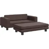 vidaXL Hondenmand met verlengstuk 100x50x30 cm kunstleer bruin