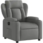 vidaXL Fauteuil elektrisch verstelbaar stof donkergrijs