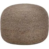 vidaXL Poef handgemaakt 45x30 cm jute lichtgrijs