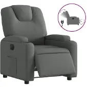 vidaXL Fauteuil elektrisch verstelbaar stof donkergrijs