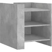 vidaXL Nachtkastje 45x50x50 cm bewerkt hout betongrijs