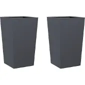vidaXL Plantenbakken 2 st 45x45x75 cm staal antracietkleurig