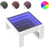 vidaXL Salontafel met Infinity LED 50x53x30 cm wit