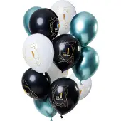 Folat - Ballonnen Jubileum 1 jaar 30 cm - 12 stuks