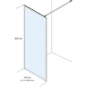 Sealskin Contour Inloopdouche A3 140cm RVS Geborsteld - Veiligheidsglas - Douche, Douchewanden, Inloopdouche, Vaste Wand - 8719401727134