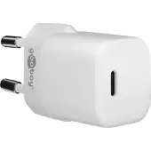 Goobay USB-C snellader Nano | 1 poort | 30W | GaN | Power Delivery | Wit