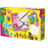 Ses Gieten en schilderen Canvassen om te schilderen prinsessen 3x |