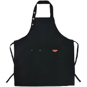 Clayre & Eef Keukenschort 75x65 cm Zwart Polyester Zwart