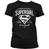 DC Comics Supergirl - Stronger & Faster dames T-shirt zwart - XL