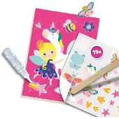 SES Creative - Rub on transfers kaarten - versier kaarten met vrolijke figuren - met glitterlijm - knutselen meisjes
