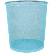 Gerimport Kantoor prullenbak/papiermand 9 liter blauw - Prullenmanden